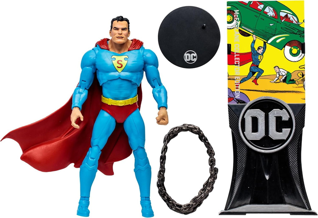 McFarlane Toys, DC Multiverse, Superman (Action Comics #1) 7inch Action Figure, Collector Edition with Collectible Card, DC Comics, Multicolour - Ages 12+