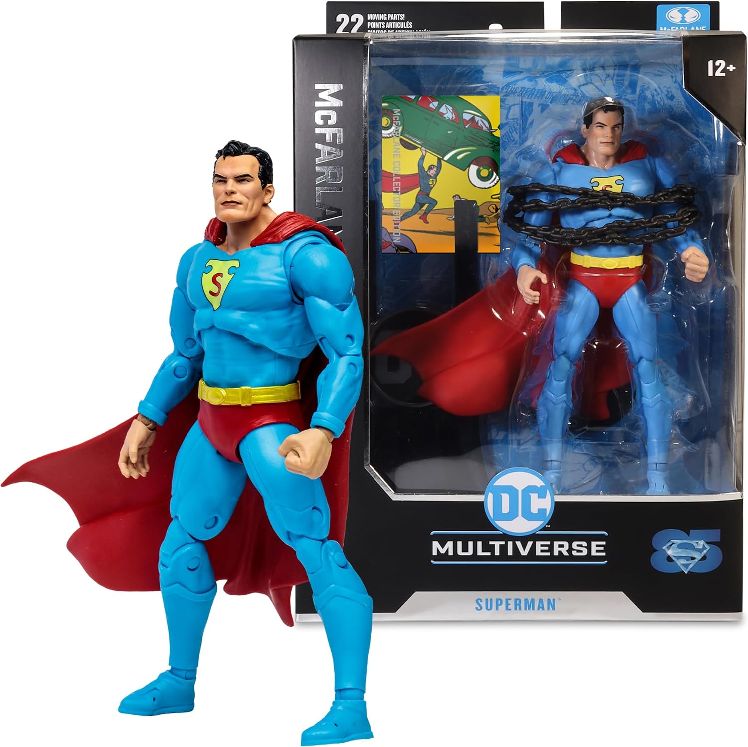 McFarlane Toys, DC Multiverse, Superman (Action Comics #1) 7inch Action Figure, Collector Edition with Collectible Card, DC Comics, Multicolour - Ages 12+