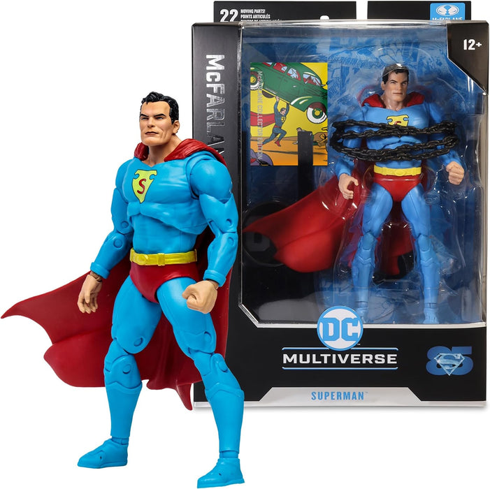McFarlane Toys, DC Multiverse, Superman (Action Comics #1) 7inch Action Figure, Collector Edition with Collectible Card, DC Comics, Multicolour - Ages 12+