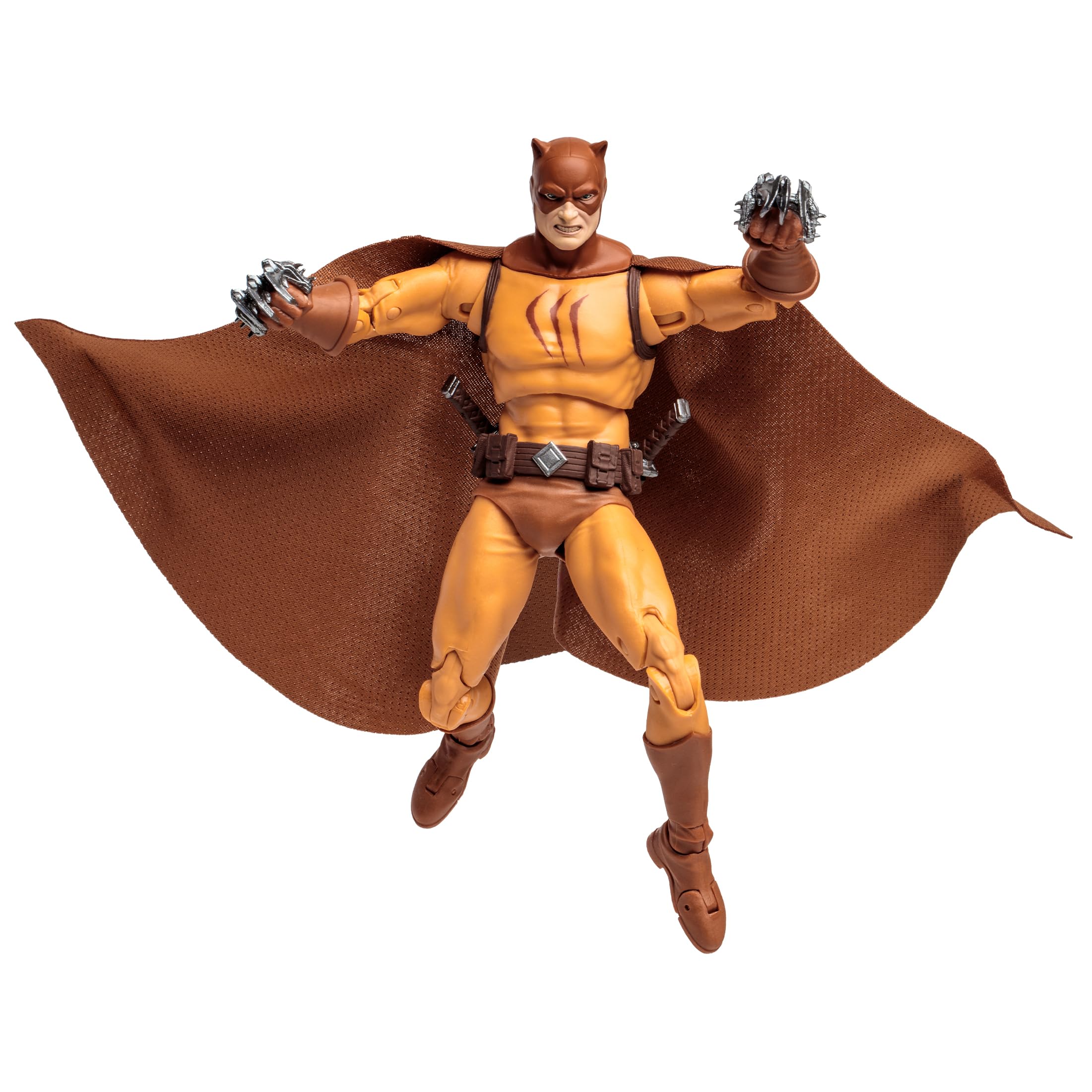 McFarlane DC Multiverse Catman Gold Label 7" Action Figure - Ultra Articulated Collectible with Knives, Claw Hands, and Fabric Cape (Villains United