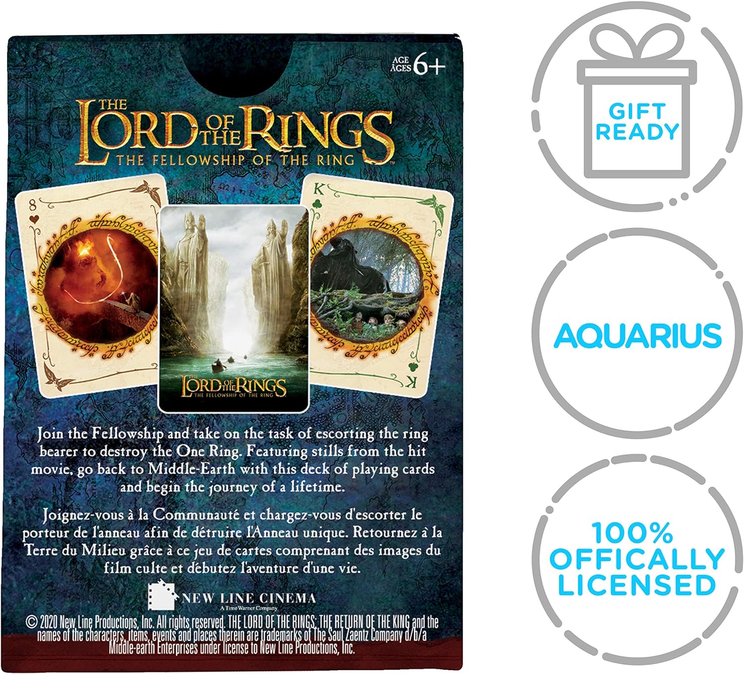 Lord of the Rings Playing Cards - LOTR The Fellowship of the Ring Deck of Cards for Your Favorite Card Games - Officially Licensed LOTR Merchandise & Collectibles