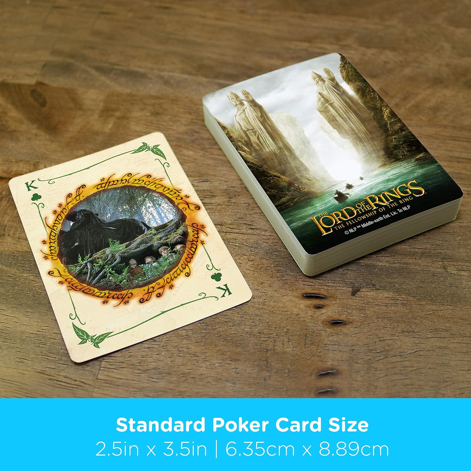 Lord of the Rings Playing Cards - LOTR The Fellowship of the Ring Deck of Cards for Your Favorite Card Games - Officially Licensed LOTR Merchandise & Collectibles