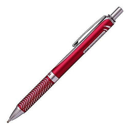 Pentel EnerGel Sterling BL407-A Gel Ink Pen with Twist Mechanism Metal Casing 0.35 mm - Silver/Red