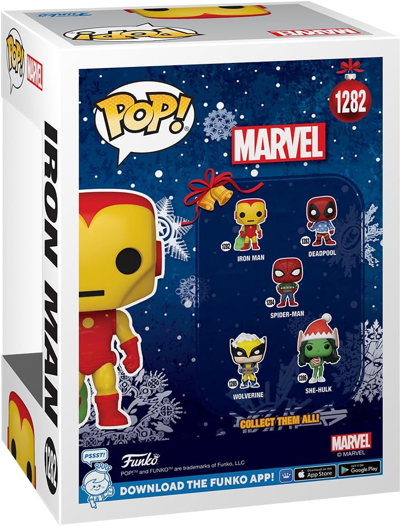Funko POP! Marvel: Holiday - Iron Man With Bag - Collectable Vinyl Figure - Gift Idea - Official Merchandise - Toys for Kids & Adults - Movies Fans - Model Figure for Collectors and Display