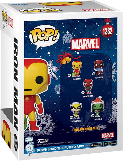 Funko POP! Marvel: Holiday - Iron Man With Bag - Collectable Vinyl Figure - Gift Idea - Official Merchandise - Toys for Kids & Adults - Movies Fans - Model Figure for Collectors and Display