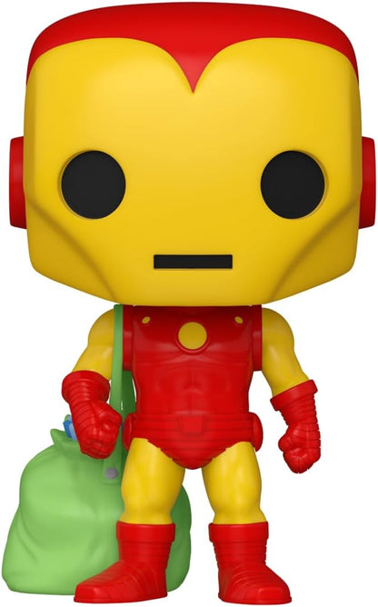 Funko POP! Marvel: Holiday - Iron Man With Bag - Collectable Vinyl Figure - Gift Idea - Official Merchandise - Toys for Kids & Adults - Movies Fans - Model Figure for Collectors and Display