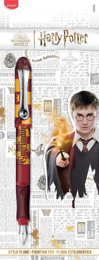 Maped - Fountain pen with irridium nib - Superior quality - Regular writing - Comfort soft grip triangular Harry Potter