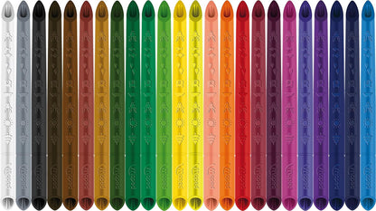 Maped - Innovative Colour'Peps Infinity Colouring Pencils - 100% Coloured Lead - No Sharpening Required - 100% Usable - Soft and Very Comfortable on Paper - Pack of 24