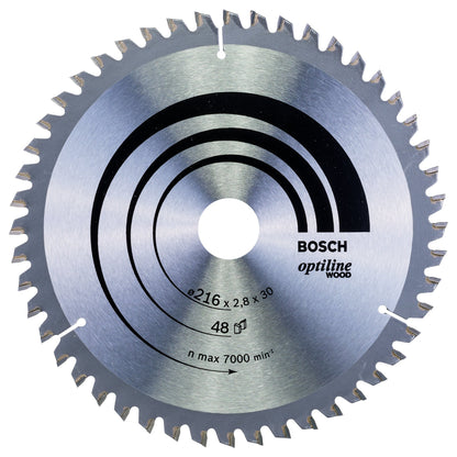 BOSCH Optiline Wood Kreissageblatt 216,0 mm, 48 Za