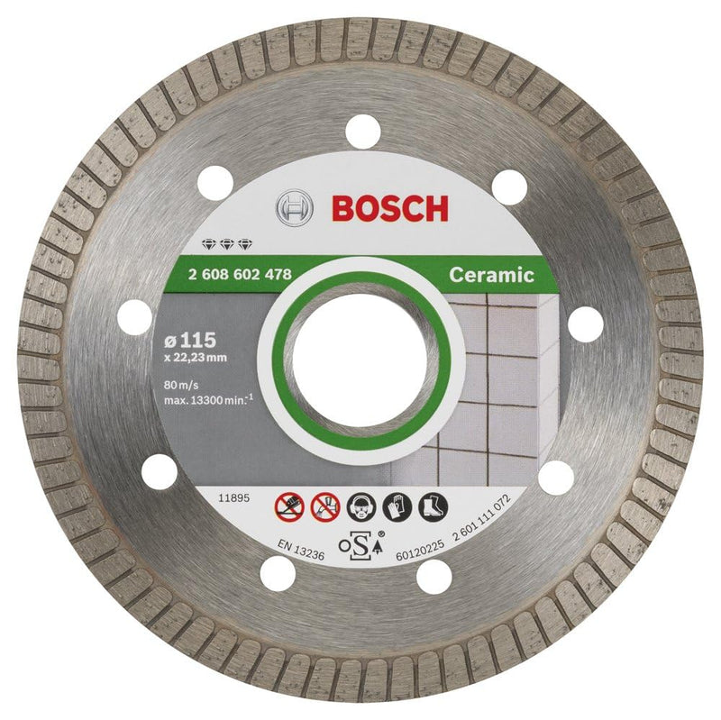 Bosch Accessories Bosch Professional Diamanttrennscheibe (für Keramik, Ø: 115 mm, BohrungØ: 22,23 mm, Zubehör für Winkelschleifer) 115 x 22,23 x 1,4 x 7 mm