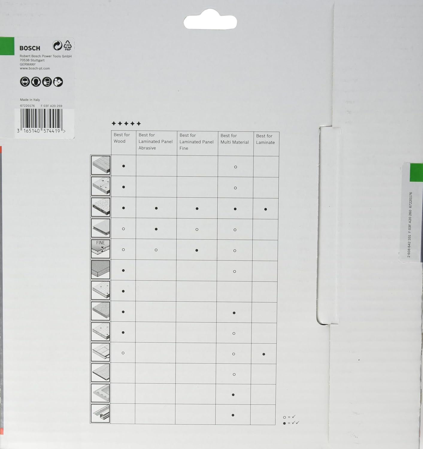 Bosch Accessories Bosch Professional 2608642101 Kreissägeblatt Best for Wood 216 x 30 x 2.3 mm Z48WZ