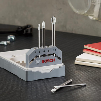 Bosch Professional 5tlg. CYL-9 Ceramic Fliesenbohrer-Set (für Stein, Fliesen, Ø 4–10 mm, Zylindrischer Schaft, Zubehör für Bohrmaschinen) Set Ø 4-10 mm