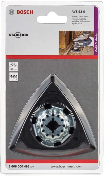 Bosch 1x Starlock Delta Sanding Plate AVZ 93 G (93 mm, Accessory for Starlock Oscillating Multi Tools