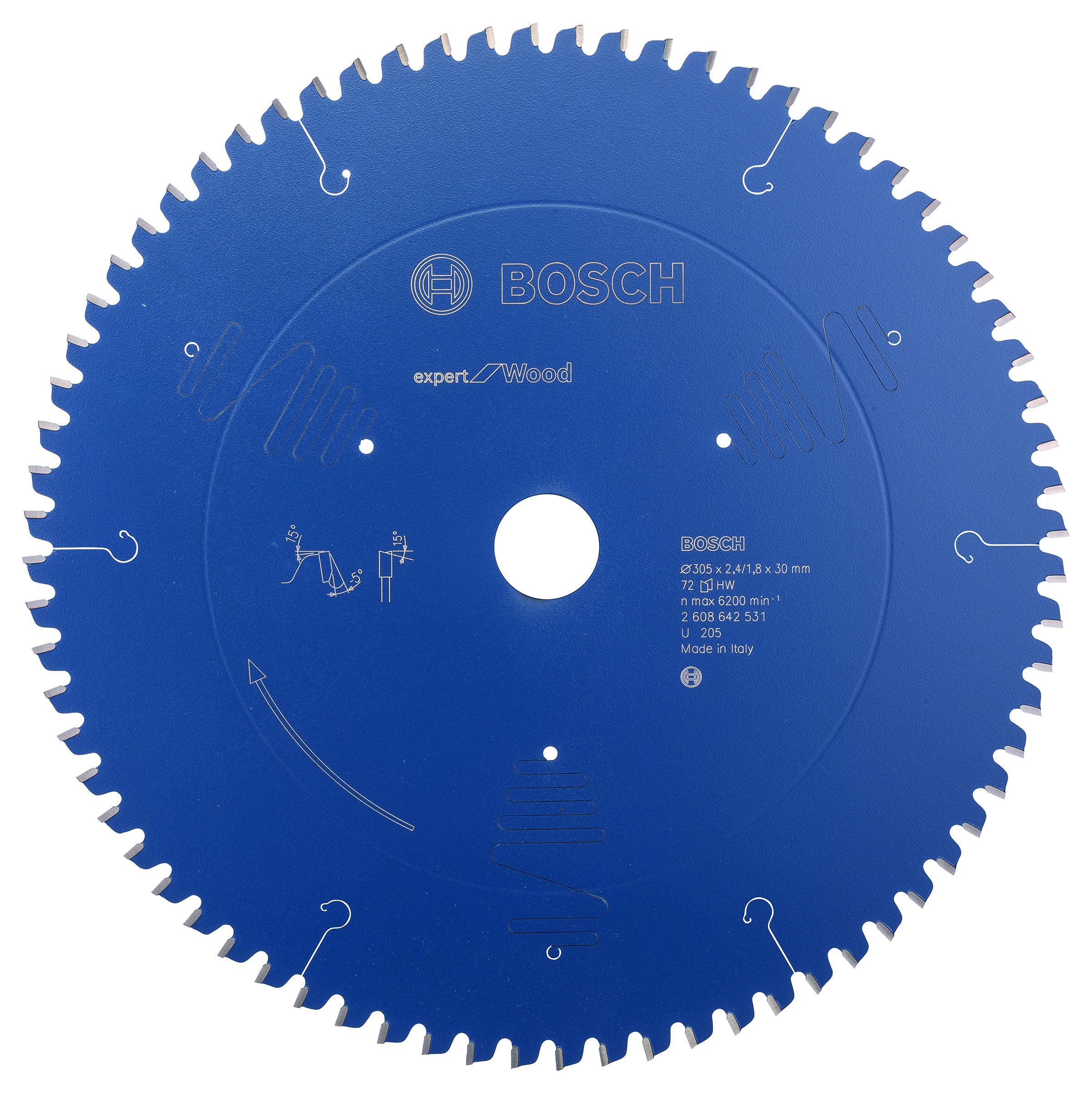 Bosch Accessories Bosch Professional 1x Kreissägeblatt Expert for Wood (Holz, Sägeblatt Ø 305 x 30 x 2.4 mm, 72 Zähne, Zubehör Kreissäge)