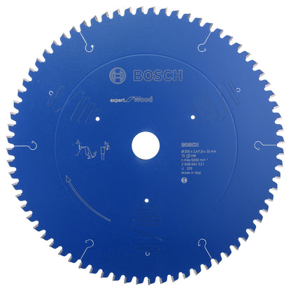 Bosch Accessories Bosch Professional 1x Kreissägeblatt Expert for Wood (Holz, Sägeblatt Ø 305 x 30 x 2.4 mm, 72 Zähne, Zubehör Kreissäge)