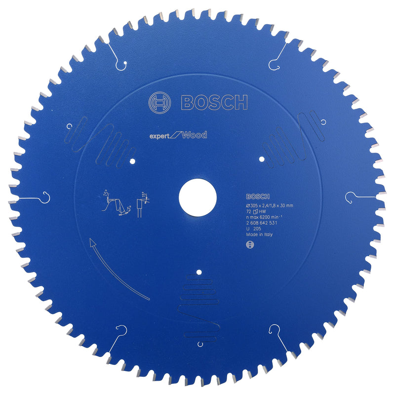 Bosch Accessories Bosch Professional 1x Kreissägeblatt Expert for Wood (Holz, Sägeblatt Ø 305 x 30 x 2.4 mm, 72 Zähne, Zubehör Kreissäge)