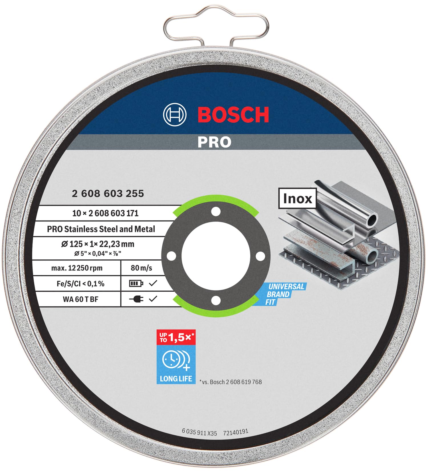 10 BOSCH Trennscheiben Standard for Inox