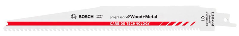 Bosch Accessories Bosch Professional Säbelsägeblatt S 1156 XHM Progressor for Wood and Metal (für Holz & Metall, 225 x 25 x 1,25 mm, Zubehör Säbelsäge) 225 mm Gusseisen Gusseisen (4-12mm) 1 Stück