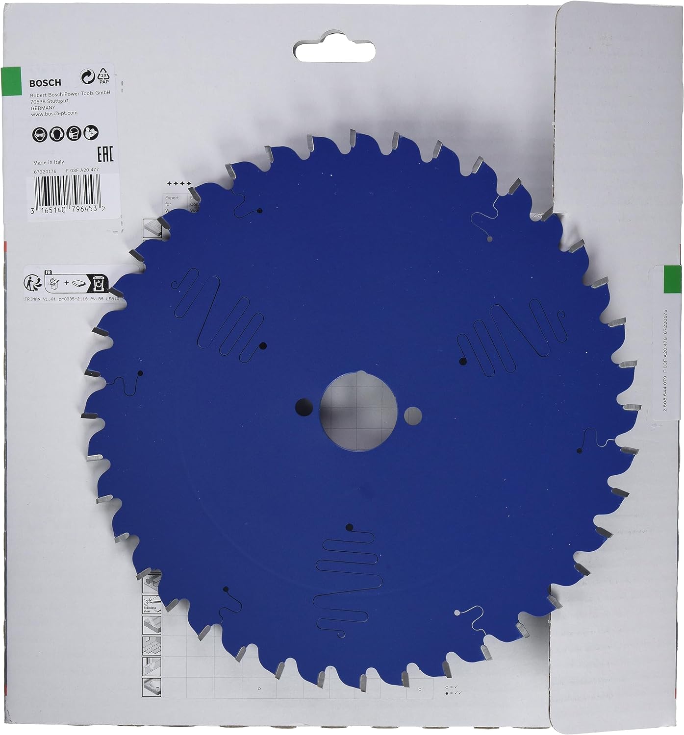 Bosch Professional 1x Kreissägeblatt Expert for Wood (Holz, Sägeblatt Ø 216 x 30 x 2,4 mm, 40 Zähne, Zubehör Kreissäge) Ø 216 mm 30 mm Bohrung 40 Zähne 2,4 mm