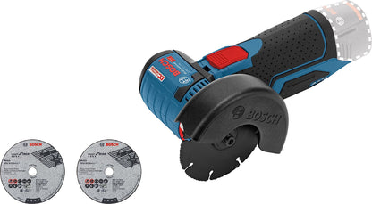 Bosch Professional 06019F2000 System GWS 12 V-76 Cordless Angle Grinder (Three Cutting, Disc Diameter: 76 mm, Excluding Rechargeable Batteries and Charger, in Cardboard Box), 1 W GWS 12 V-76 + L-Boxx