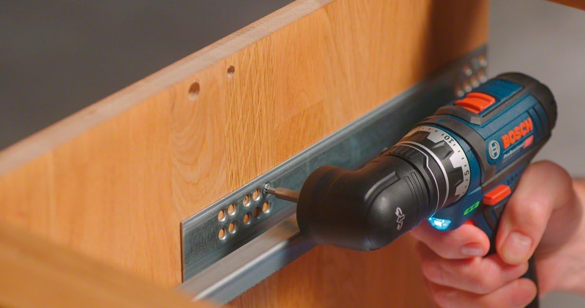 Bosch Professional 12V System Akku Bohrschrauber (mit Bohrfutteraufsatz GFA 12-B, ohne Akkus und Ladegerät, in L-BOXX), Schwarz, Blau, inkl. 1x Aufsatz ohne Akkus/Ladegerät in L-BOXX inkl. 1x Aufsatz