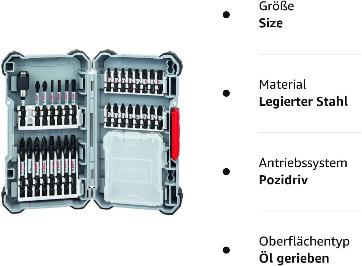 Bosch Professional 31 tlg. Schrauberbit Set (Impact Control, Pick and Click, Zubehör Schlagschrauber) 31tlg.