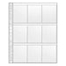 VELOFLEX 5349010 Collector's Wallet DIN A4, with 9 Pockets for Trading Cards, Transparent, Polypropylene Film 140 My, Pack of 10