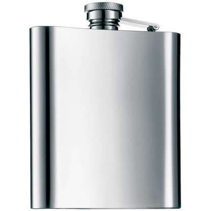 WMF Manhattan Flachmann 200 ml, 20cl, Cromargan Edelstahl mattiert, 13 x 10 cm, Geschenkidee Eben ohne Gravur