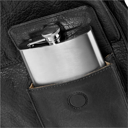 WMF Manhattan Flachmann 200 ml, 20cl, Cromargan Edelstahl mattiert, 13 x 10 cm, Geschenkidee Eben ohne Gravur