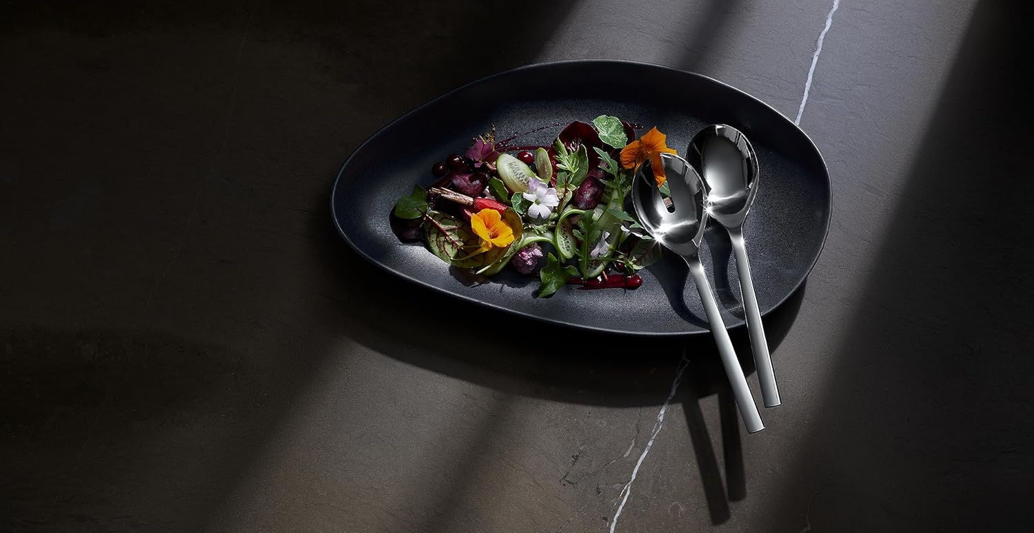 WMF Salad Servers Set of 2 Nuova Cromargan Stainless Steel 18/10 Polished, 25 cm, Silver