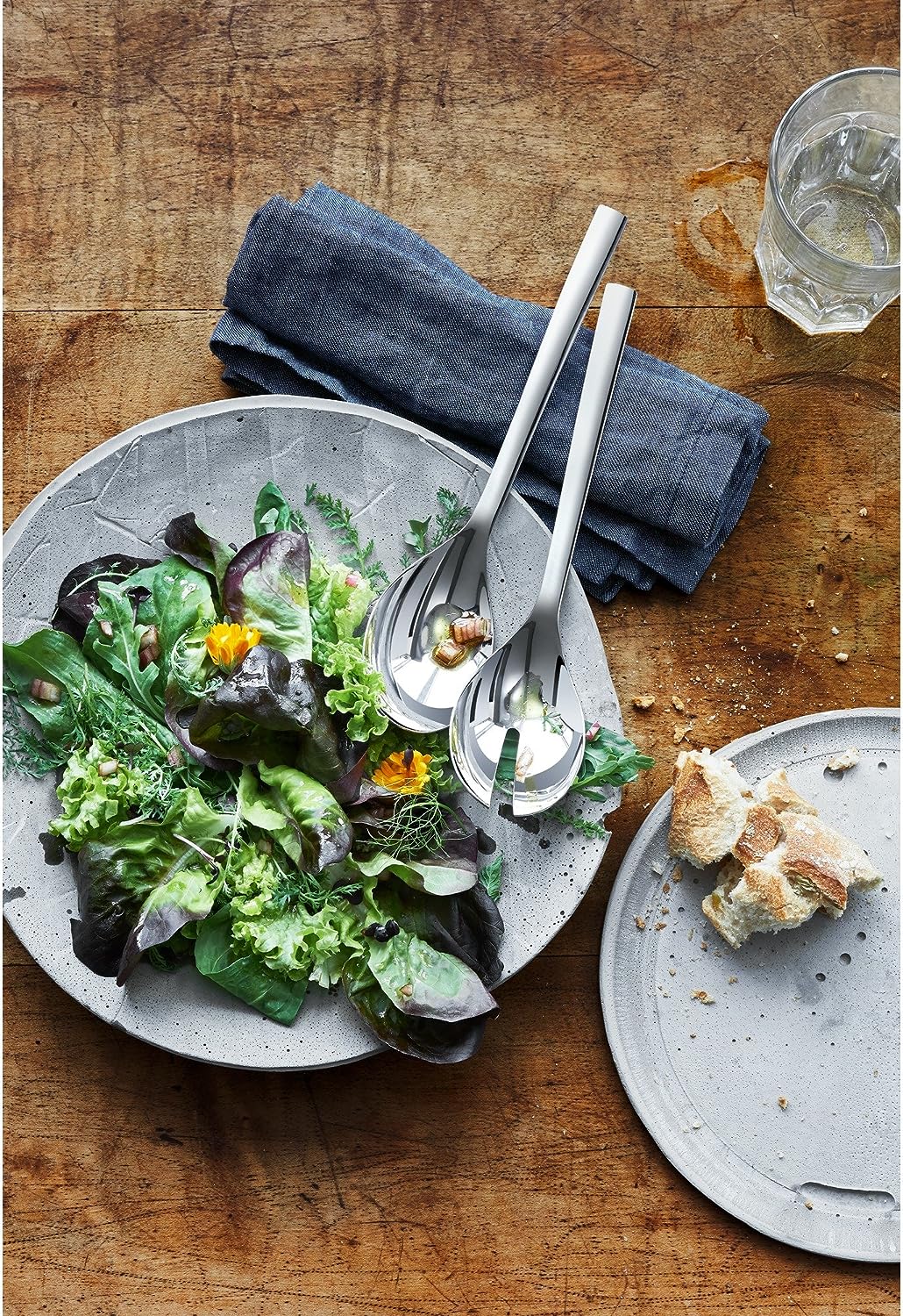 WMF Salad Servers Set of 2 Nuova Cromargan Stainless Steel 18/10 Polished, 25 cm, Silver