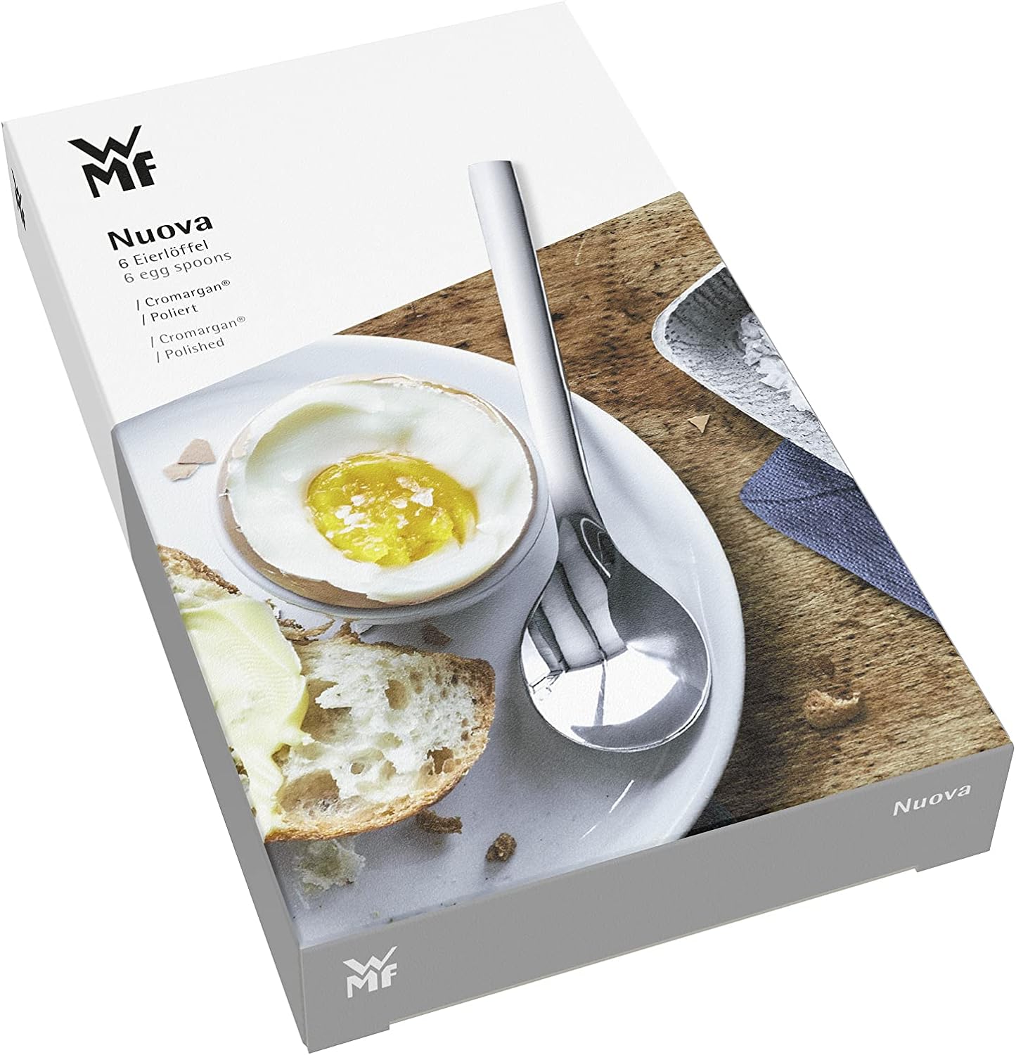WMF Egg Spoon-Set 6-Pieces Nuova Cromargan Stainless Steel 18/10 Brushed