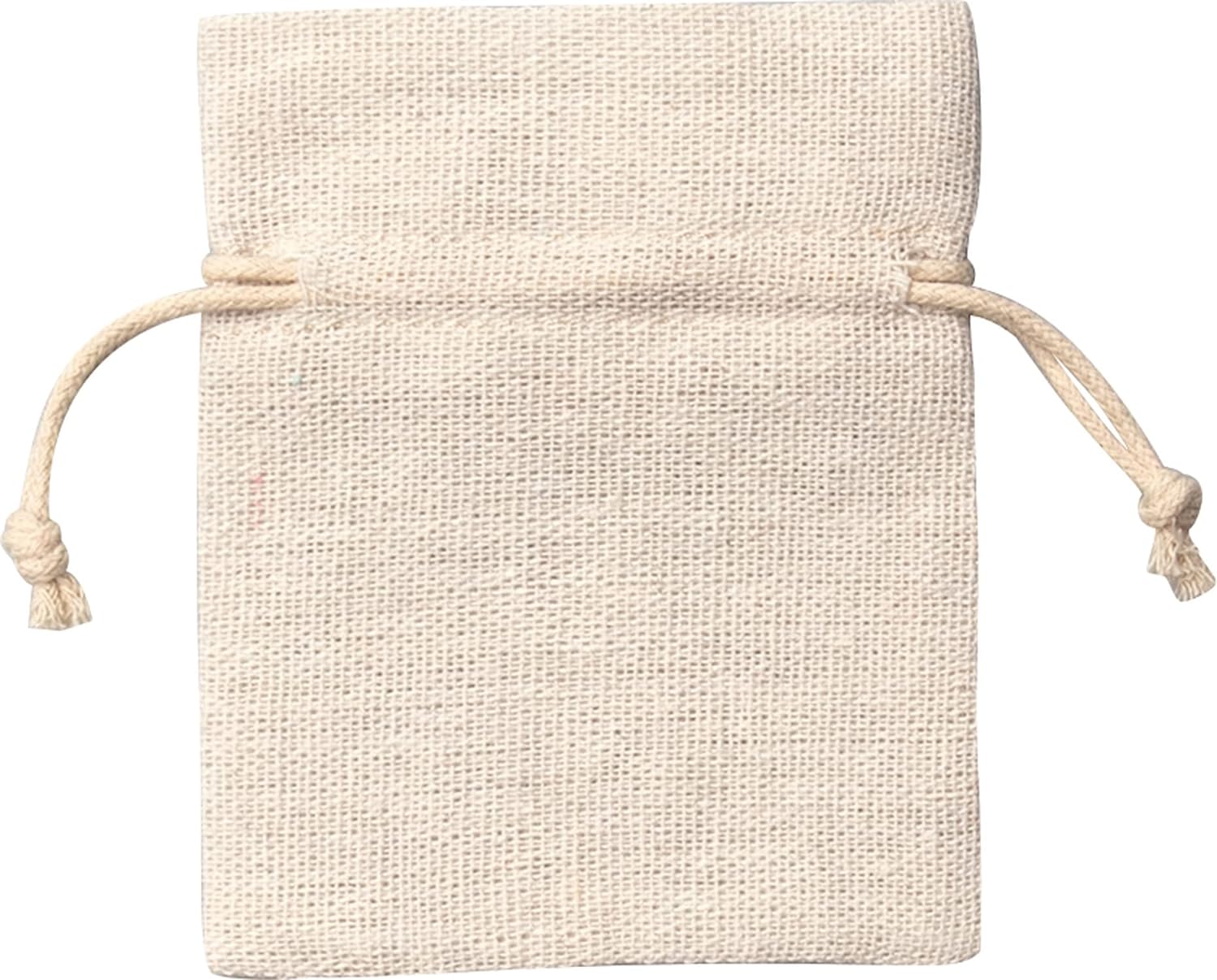 folia 64101 - Fabric Bags, Natural, Pack of 6, Made of Cotton/Polyester, in 3 Different Sizes, Ideal for Gifting or Storing Small Items