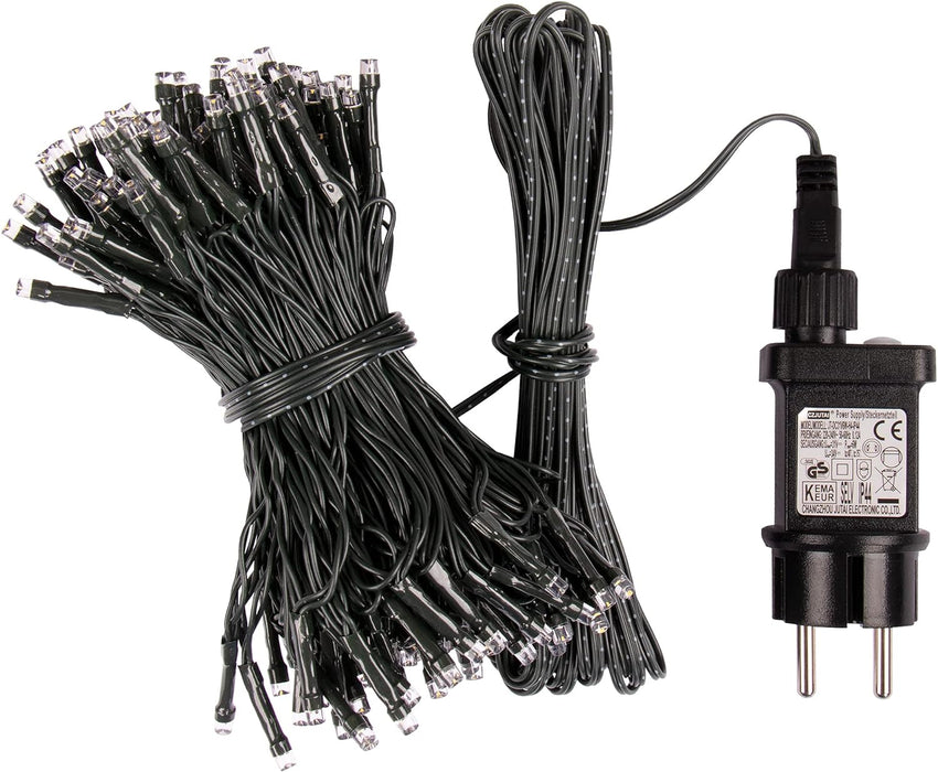 Idena 200er LED Lichterkette grun 27,9 m