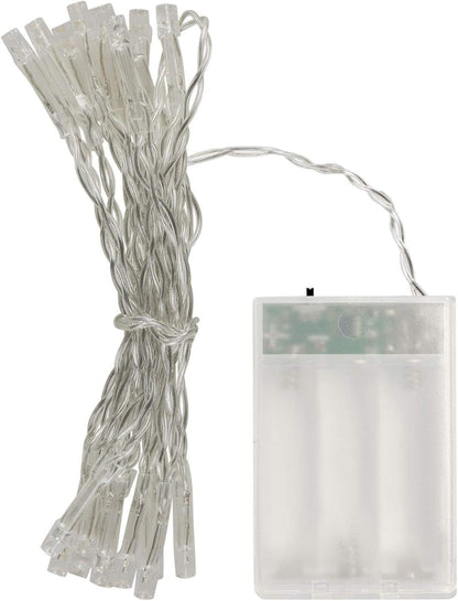 Idena 8582052 - LED Lichterkette mit 20 LEDs in Warmweiß, mit 6 Stunden Timer Funktion, batteriebetrieben, ca. 1,8 m lang, Deko für Innen, zum Basteln, als Party Deko, Weihnachtsdeko, zur Hochzeit