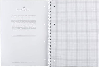 Faber-Castell Faber Castell 10419 - Collegeblock DIN A4, 80 Blatt / 90g/m², FSC-Mix zertifiziert, feines holzfreies Schreibpapier, Made in Germany, kariert - Rand beidseitig, 1 Stück