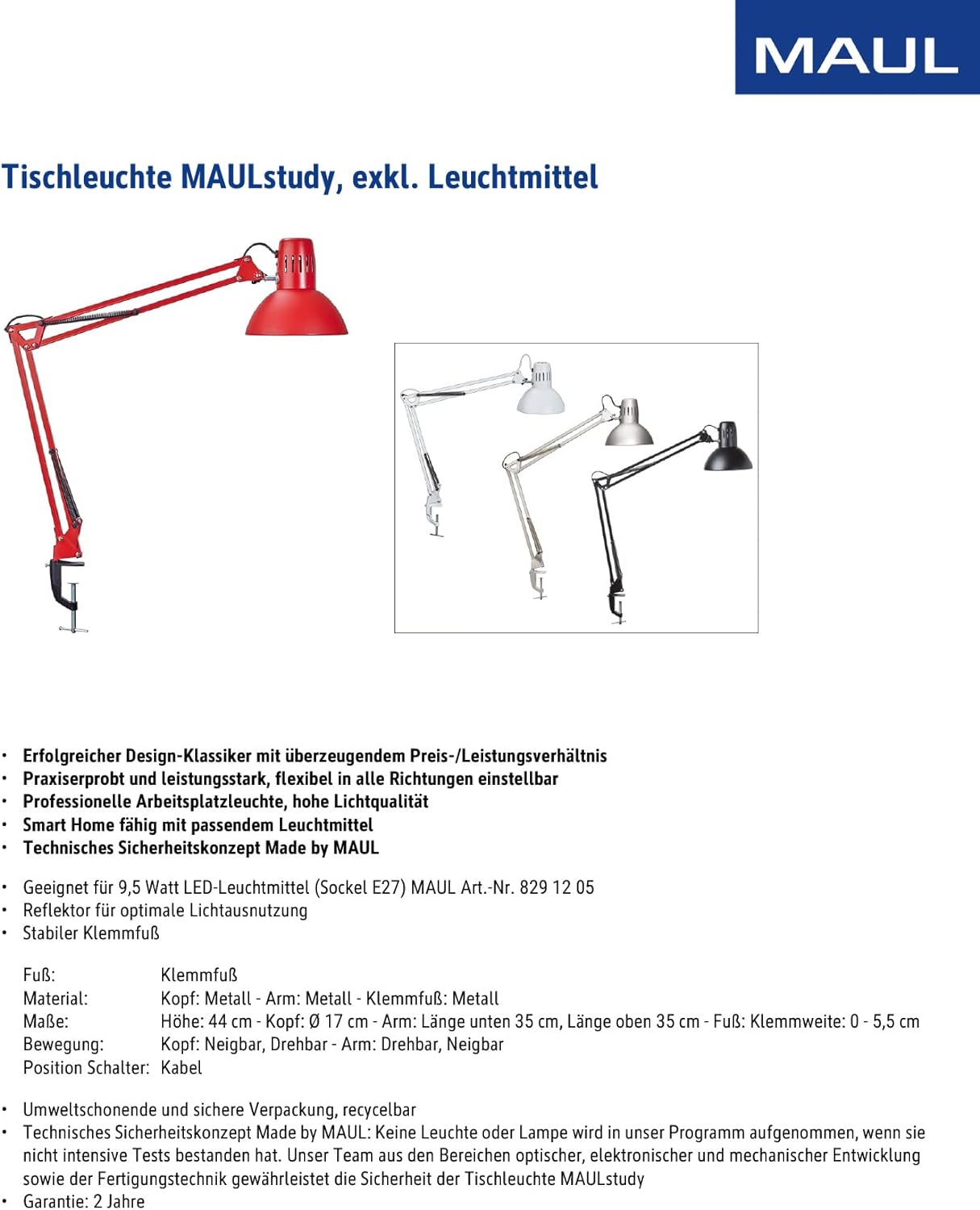 Maul Desk Lamp MAULstudy