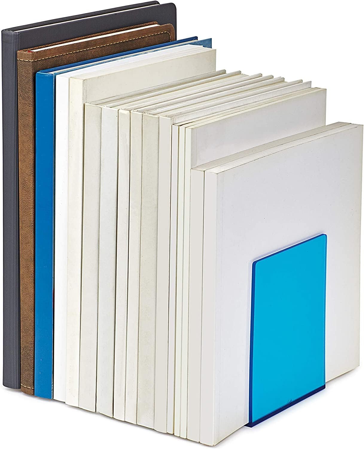 Maul Acrylic Bookends, Set of 2 (10 x 10 x 13 cm, Blue