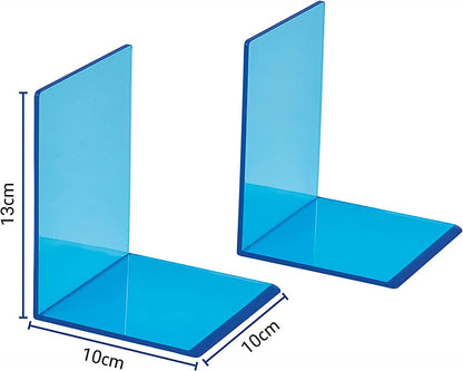 Maul Acrylic Bookends, Set of 2 (10 x 10 x 13 cm, Blue