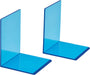 Maul Acrylic Bookends, Set of 2 (10 x 10 x 13 cm, Blue