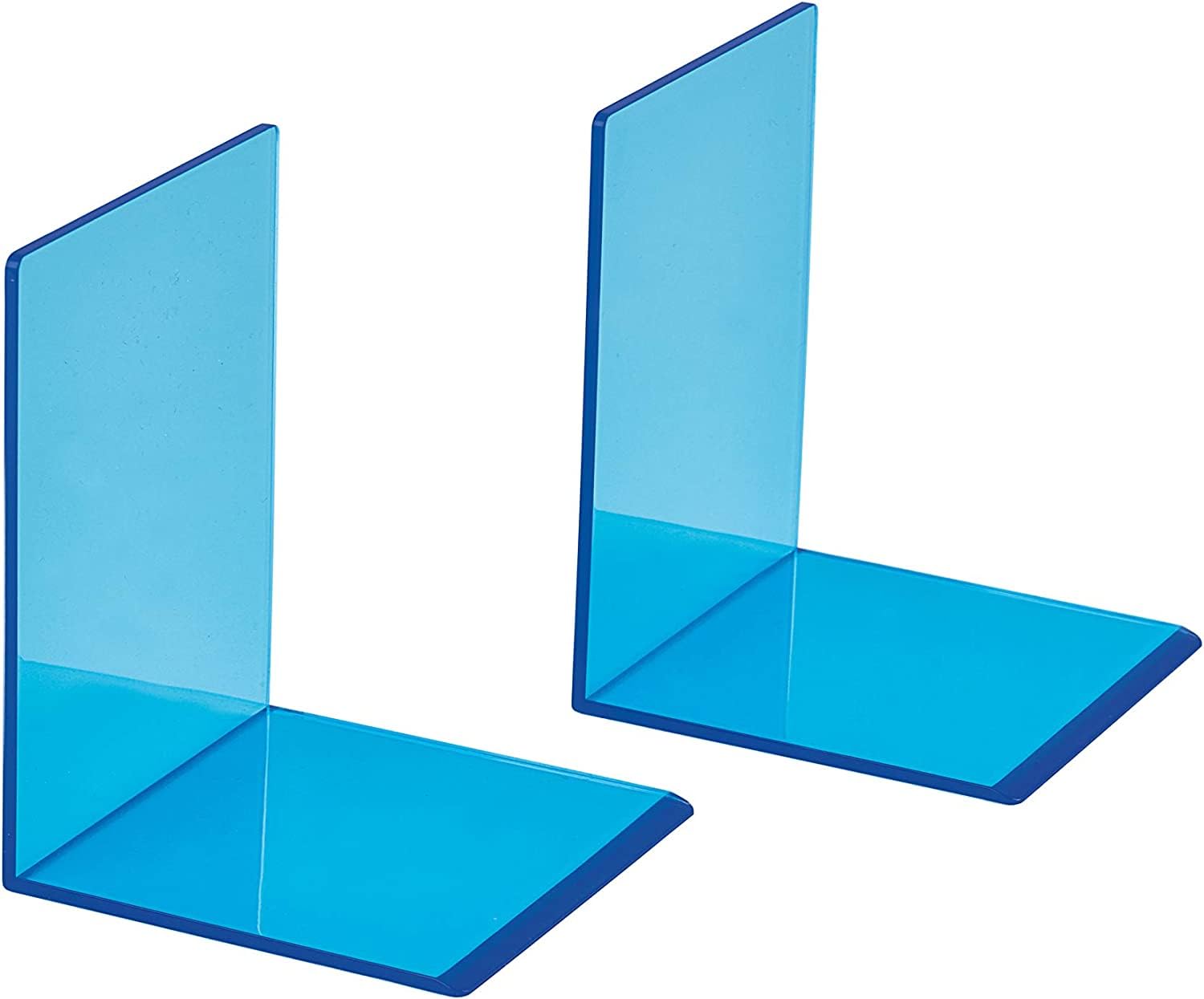 Maul Acrylic Bookends, Set of 2 (10 x 10 x 13 cm, Blue