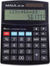 MAUL MTL 800 Commercial Calculator | Calculator with Commercial Functions | 12-Digit Display with 2 Lines | Includes Tax Invoice and Correction Function | Solar/Battery | Black