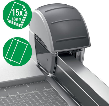Leitz Precision Office Trimmer Straight Trim Replacement Blade, Trims Up To 15 Sheets Of 80gsm Paper, Enclosed Inside A Plastic Cartridge, Replacement Wave & Perforating Blades Are Available, 90310000