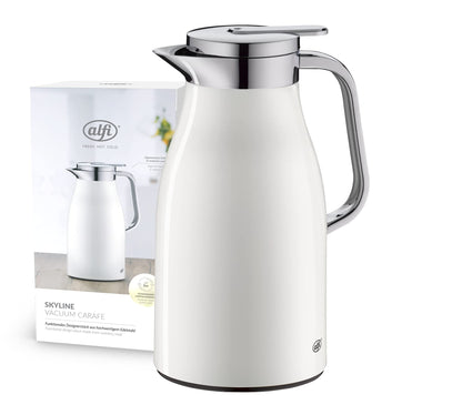 ALFI Thermos Flask, Stainless Steel Plastic Glass, Coconut White, 1 Litre