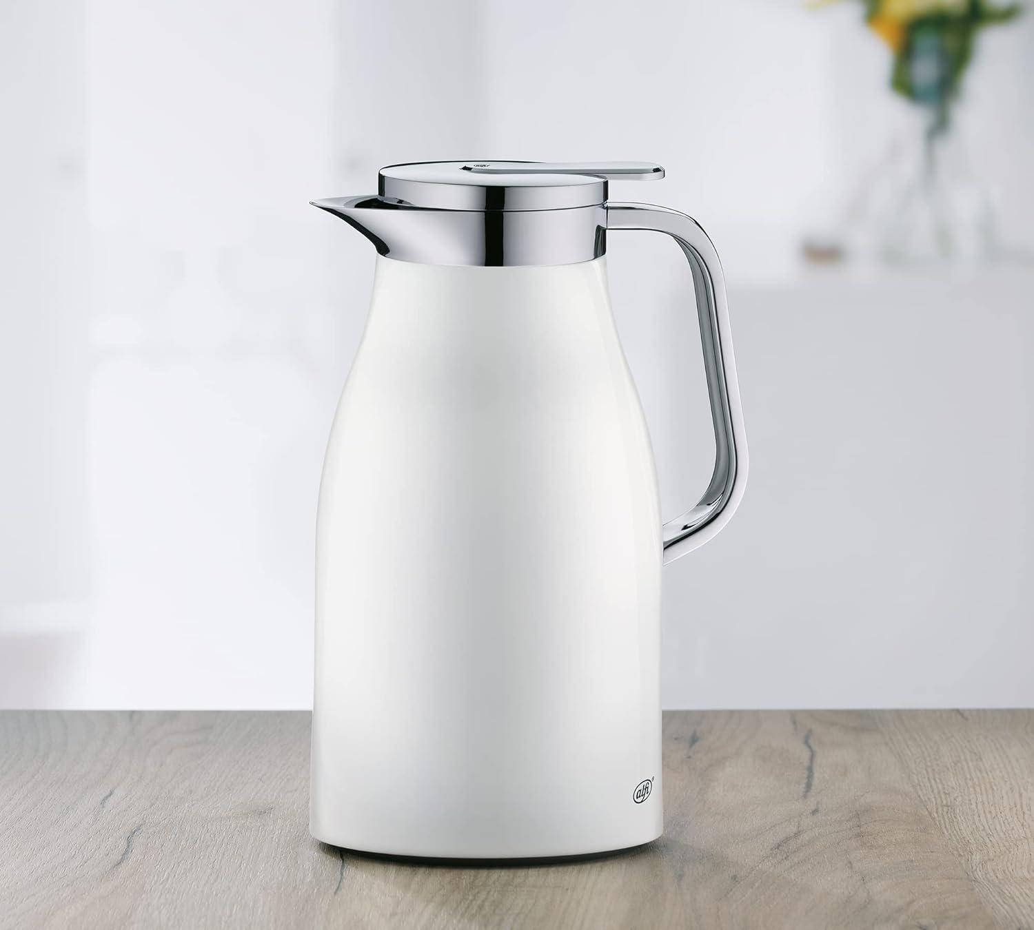 ALFI Thermos Flask, Stainless Steel Plastic Glass, Coconut White, 1 Litre