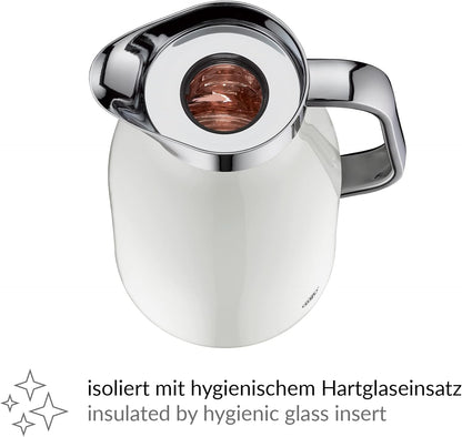 ALFI Thermos Flask, Stainless Steel Plastic Glass, Coconut White, 1 Litre