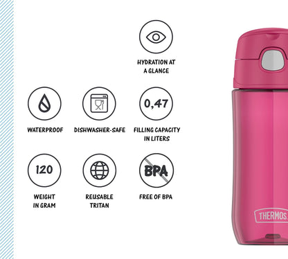 Thermos Funtainer Tritan Bottle Pink 0.47L