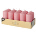Papstar pillar candles, antique rose, 40 mm x 90 mm (10 pieces