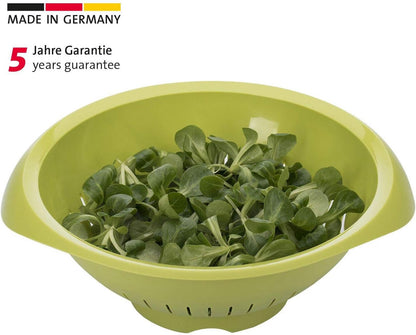 Westmark Colander/Strainer, With Curved Handles, Inner Diameter: 25 cm, Plastic, Bpa-Free, Colour: Green, 2424227A