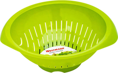 Westmark Colander/Strainer, With Curved Handles, Inner Diameter: 25 cm, Plastic, Bpa-Free, Colour: Green, 2424227A